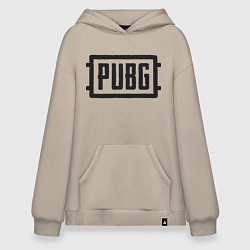 Толстовка-худи оверсайз PUBG, цвет: миндальный