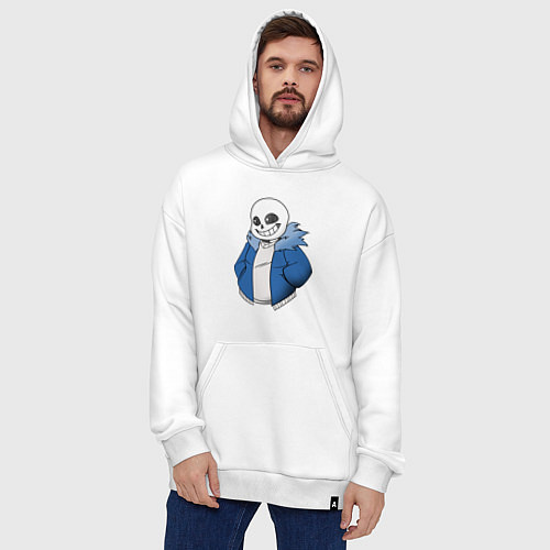 Худи оверсайз Sans / Белый – фото 4