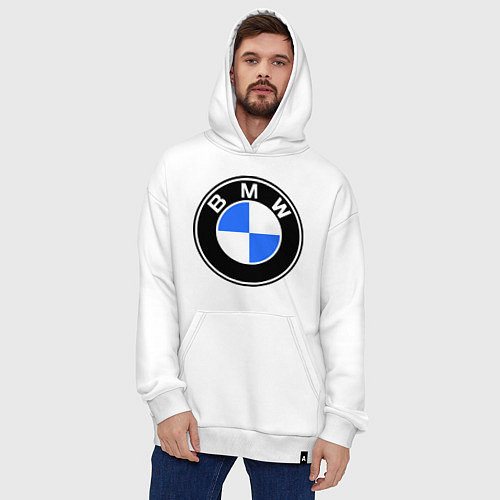 Худи оверсайз Logo BMW / Белый – фото 4