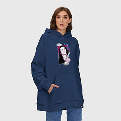 Толстовка-худи оверсайз Томми Вайсо, цвет: тёмно-синий — фото 2