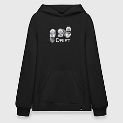 Толстовка-худи оверсайз Drift, цвет: черный