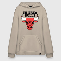 Толстовка-худи оверсайз Chicago Bulls, цвет: миндальный