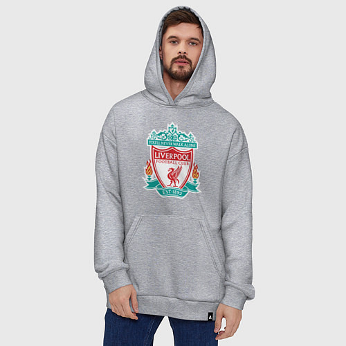 Худи оверсайз Liverpool FC / Меланж – фото 4