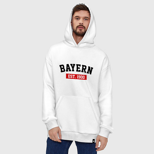 Худи оверсайз FC Bayern Est. 1900 / Белый – фото 4