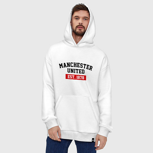 Худи оверсайз FC Manchester United Est. 1878 / Белый – фото 4