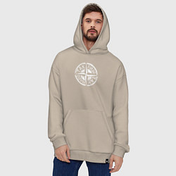 Толстовка-худи оверсайз Taknado Stone Island, цвет: миндальный — фото 2