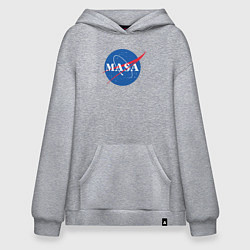 Толстовка-худи оверсайз NASA: Masa, цвет: меланж