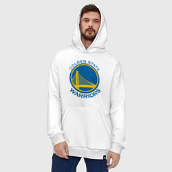 Толстовка-худи оверсайз Golden state Warriors, цвет: белый — фото 2