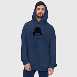 Толстовка-худи оверсайз Чарли Чаплин, цвет: тёмно-синий — фото 2