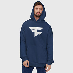 Толстовка-худи оверсайз FAZE Symbol, цвет: тёмно-синий — фото 2