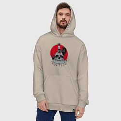 Толстовка-худи оверсайз Ворон, цвет: миндальный — фото 2