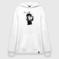 Толстовка-худи оверсайз Бездомный Бог, цвет: белый