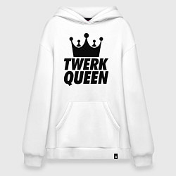 Толстовка-худи оверсайз Twerk Queen, цвет: белый