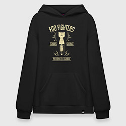 Толстовка-худи оверсайз Foo Fighters: Patience & Grace, цвет: черный