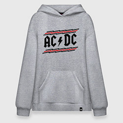 Толстовка-худи оверсайз AC/DC Voltage, цвет: меланж