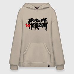 Толстовка-худи оверсайз Bring me the horizon, цвет: миндальный