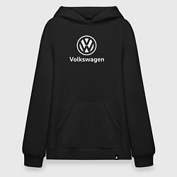 Толстовка-худи оверсайз VOLKSWAGEN, цвет: черный