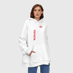 Толстовка-худи оверсайз TOYOTA, цвет: белый — фото 2