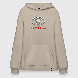 Толстовка-худи оверсайз TOYOTA, цвет: миндальный