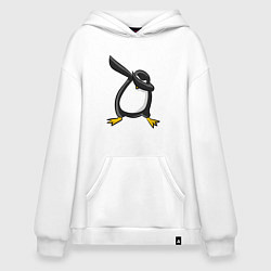 Толстовка-худи оверсайз DAB Pinguin, цвет: белый