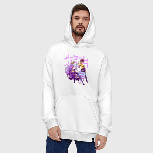 Худи оверсайз No Game No Life / Белый – фото 4