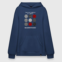Толстовка-худи оверсайз TOP: Blurryface, цвет: тёмно-синий