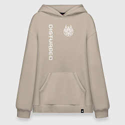 Толстовка-худи оверсайз DISTURBED, цвет: миндальный