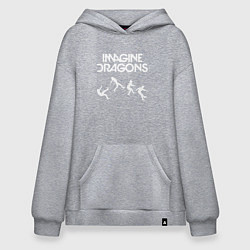 Толстовка-худи оверсайз IMAGINE DRAGONS, цвет: меланж