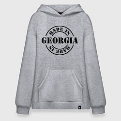 Толстовка-худи оверсайз Made in Georgia (сделано в Грузии), цвет: меланж