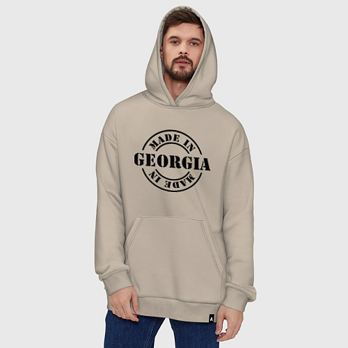 Худи оверсайз Made in Georgia (сделано в Грузии) / Миндальный – фото 4