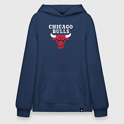 Толстовка-худи оверсайз CHICAGO BULLS, цвет: тёмно-синий