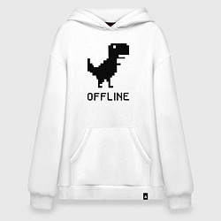 Толстовка-худи оверсайз Offline, цвет: белый