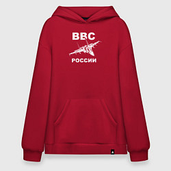 Толстовка-худи оверсайз ВВС России, цвет: красный