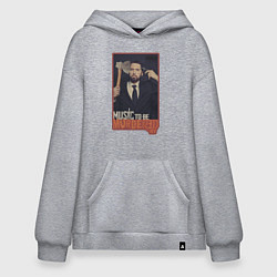 Толстовка-худи оверсайз Eminem, цвет: меланж