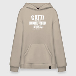 Толстовка-худи оверсайз Gatti Boxing Club, цвет: миндальный