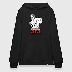 Толстовка-худи оверсайз Muhammad Ali, цвет: черный