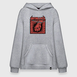 Толстовка-худи оверсайз Metallica, цвет: меланж