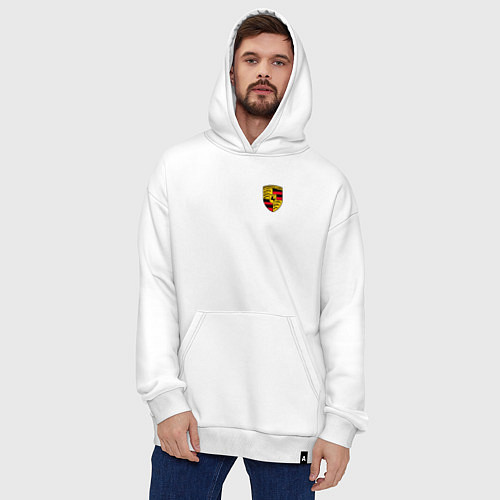 Худи оверсайз PORSCHE / Белый – фото 4