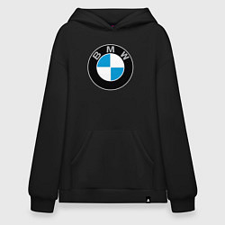 Толстовка-худи оверсайз BMW, цвет: черный