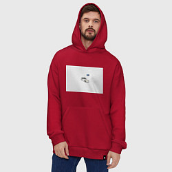 Толстовка-худи оверсайз SUBARU, цвет: красный — фото 2