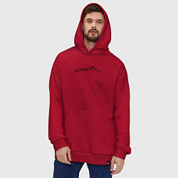 Толстовка-худи оверсайз Kizaru, цвет: красный — фото 2