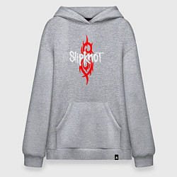 Толстовка-худи оверсайз SLIPKNOT, цвет: меланж