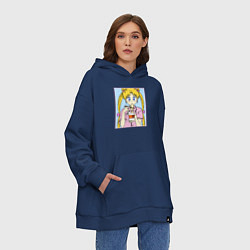 Толстовка-худи оверсайз Sailor Moon Usagi Tsukino, цвет: тёмно-синий — фото 2