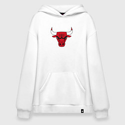 Толстовка-худи оверсайз CHICAGO BULLS, цвет: белый