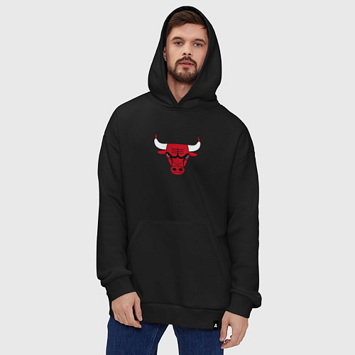 Худи оверсайз CHICAGO BULLS / Черный – фото 4