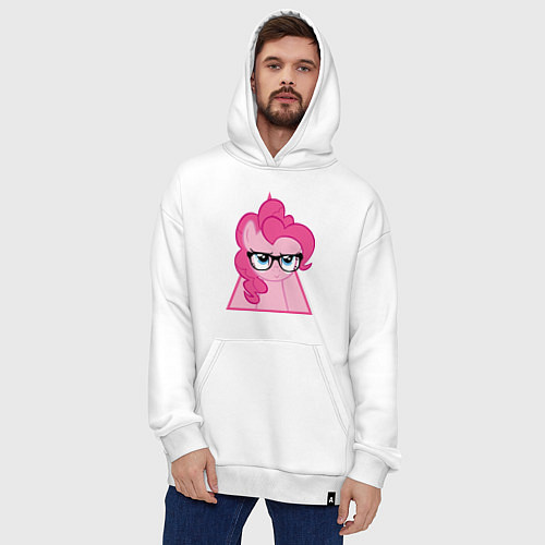 Худи оверсайз Pinky Pie hipster / Белый – фото 4