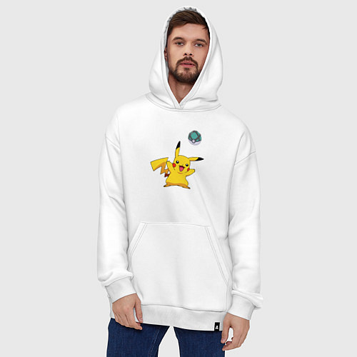 Худи оверсайз Pokemon pikachu 1 / Белый – фото 4