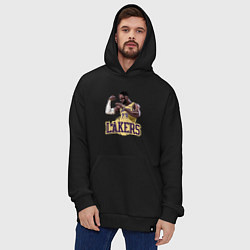 Толстовка-худи оверсайз LeBron - Lakers, цвет: черный — фото 2
