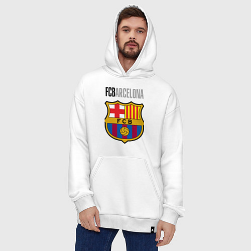 Худи оверсайз Barcelona FC / Белый – фото 4