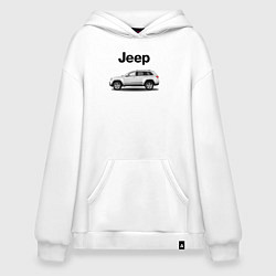 Толстовка-худи оверсайз Jeep, цвет: белый